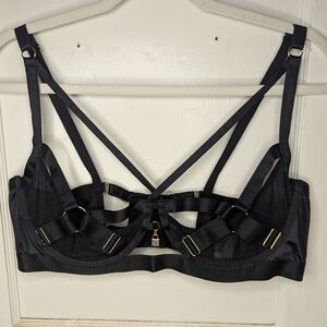 Torrid NWT Open Cup O-Ring Underwire Bra Rich Black Size 2X